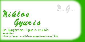 miklos gyuris business card